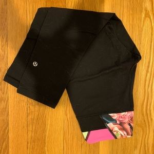 Lulu Lemon Cropped Leggings- Reversable